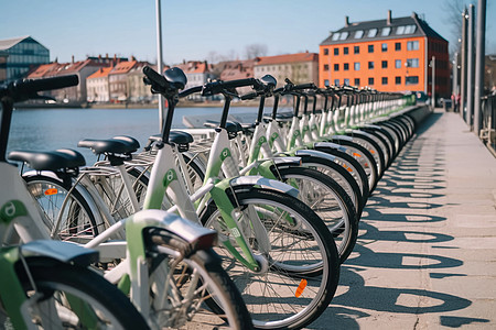 城市公共电动自行车图片背景图片