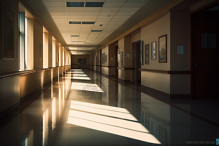 医院走廊图片背景图片