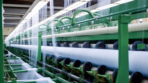 纺织厂工业织物生产线图片
