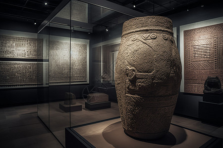 博物馆的古代文物图片