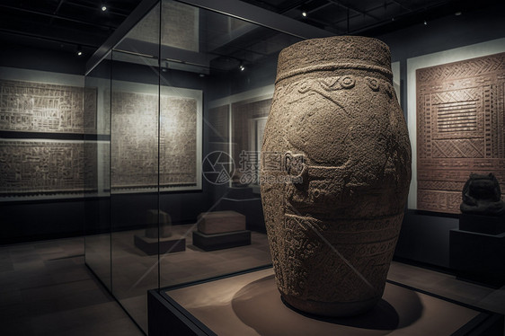 博物馆的古代文物图片