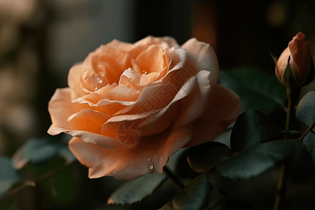 玫瑰精致花瓣的特写图片