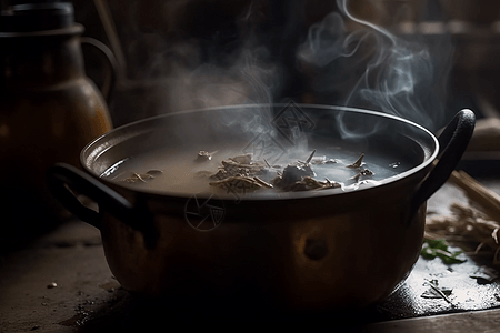 在锅中酿造的中草药的特写视图高清图片下载-正版图片600140792-摄图网