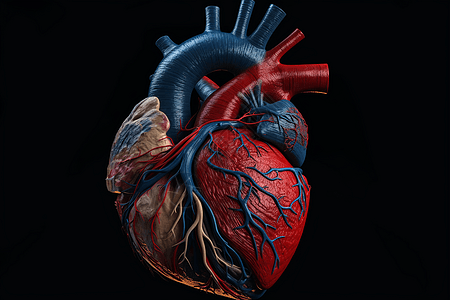 人类心脏的解剖概念图图片