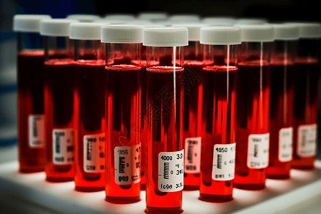 实验室实验红色试管图片