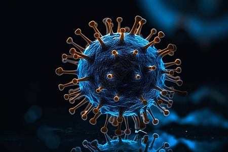 冠状病毒抽象3D概念图图片