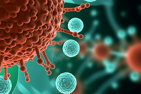 3d医用病毒细胞dna链概念图图片