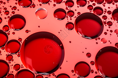 抽象红色背景油泡水创意壁纸图片