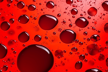 抽象红色背景油泡水壁纸图片
