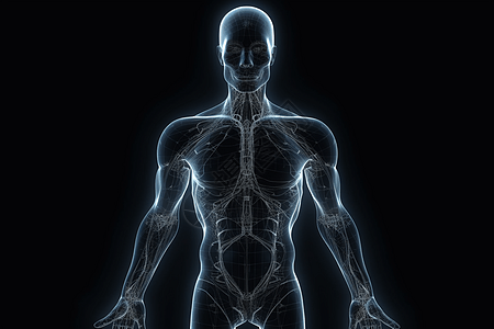 人体的子午线系统概念图图片