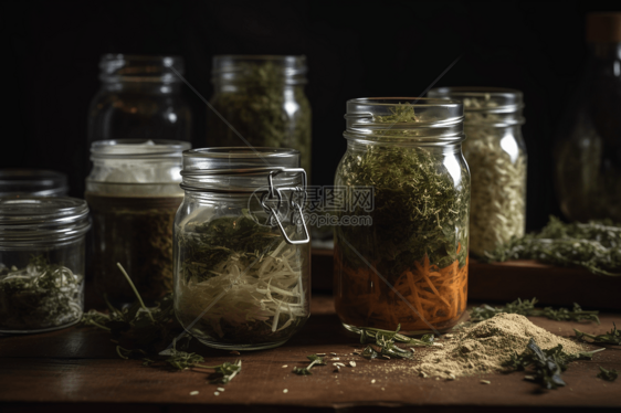 发酵草药以创建富含益生菌的补品图片