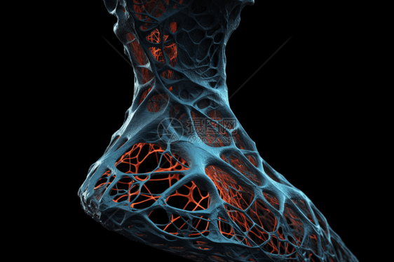 患病甲状腺的3D概念图图片