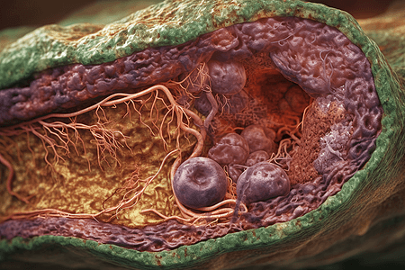 病变胰腺横截面概念图背景图片