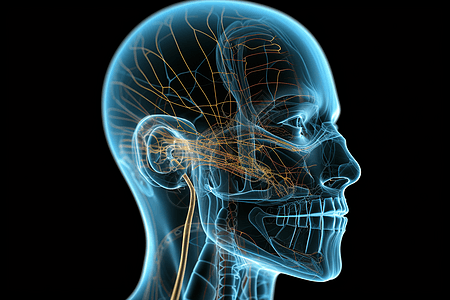 面部和头部能量通道的图示图片