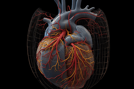 胸部区域3D概念图图片