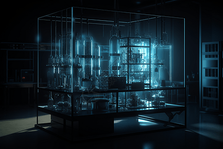 实验室脉冲激光沉积系统3D概念图图片