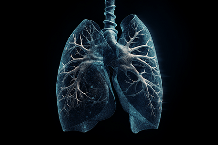 患病的肺部视角背景图片