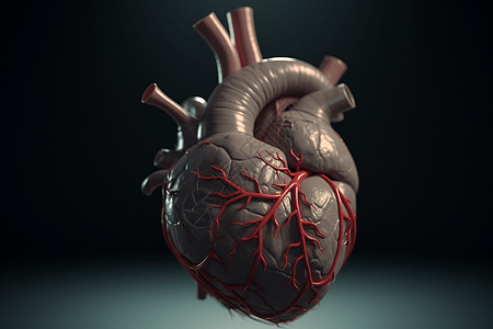 现代化医疗3D心脏模型图片