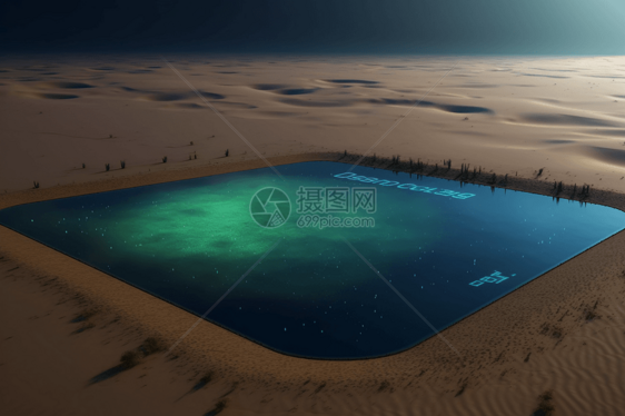 硅沙漠中的二极管绿洲抽象概念图图片