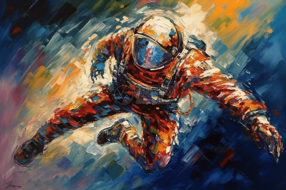 极限跳伞运动员的绘画插图图片