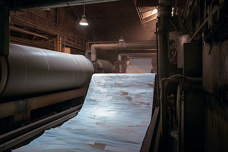 工厂的造纸机图片