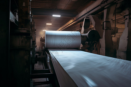纸浆厂的造纸机图片