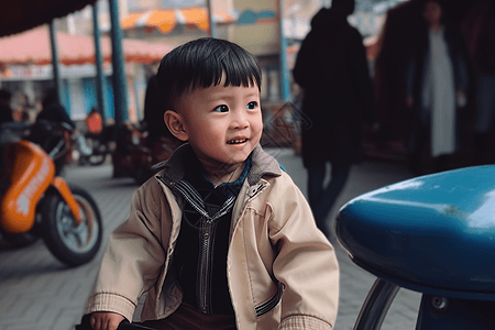 开心的小男孩图片