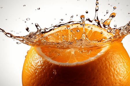 新鲜多汁的橙子图片