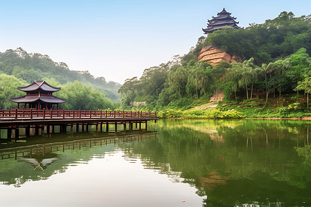 湖光山水山水秀丽风光景色背景