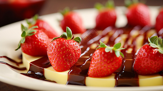巧克力奶酪草莓图片