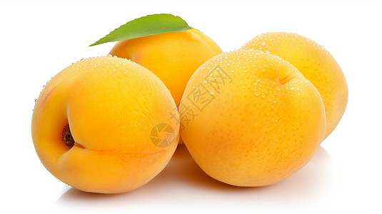 成熟的黄色桃子背景图片