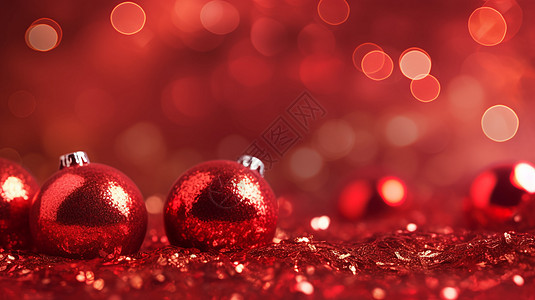 创意圣诞节红色概念背景背景图片