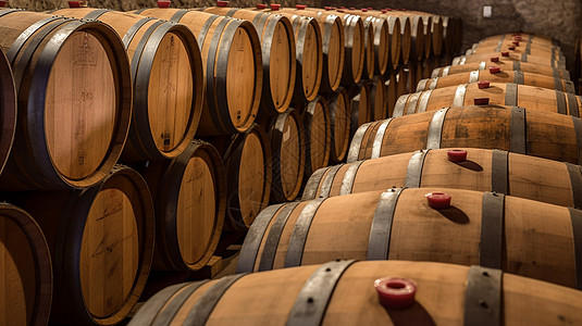 葡萄酒酒窖葡萄酒酒桶地窖图片设计图片