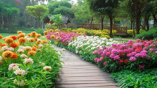 花园花卉的图背景图片