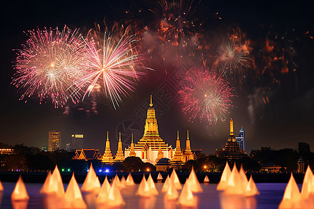 元旦倒计时海报新年的烟花背景