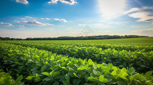 大豆种植园背景图片