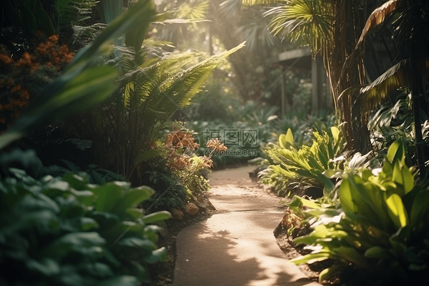 暖色和植物园图片