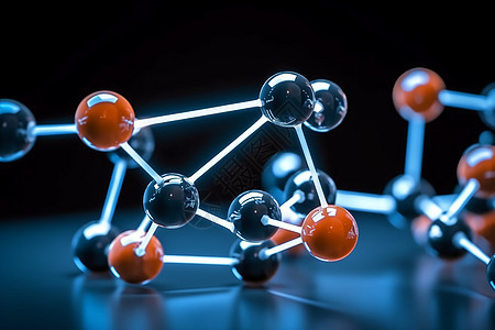 科学医疗分子模型背景图片