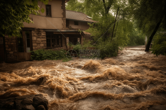 猛烈的洪水图片