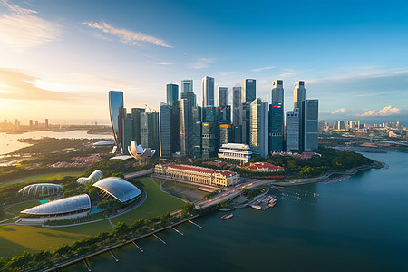 新加坡城市的美丽建筑高清图片