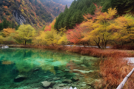 九寨沟的美丽景色图片