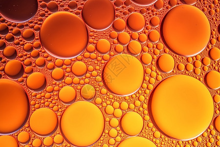 橙色的抽象气泡图片