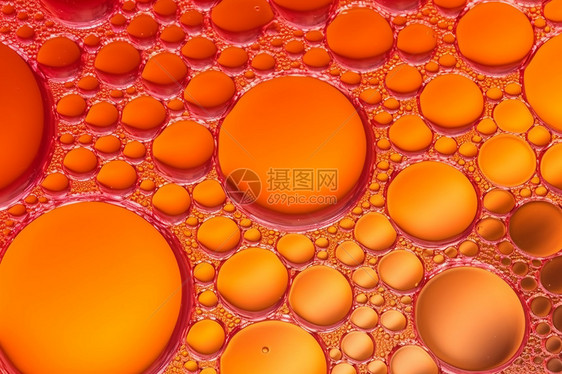 抽象的橙色气泡图片