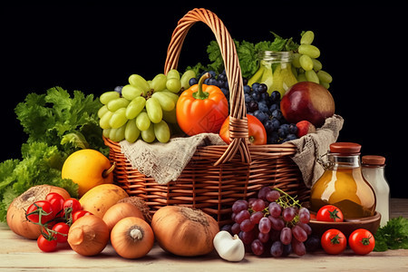 健康的水果和蔬菜图片