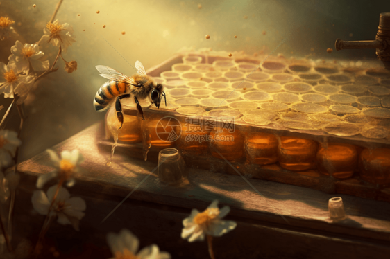 勤快的蜜蜂图片