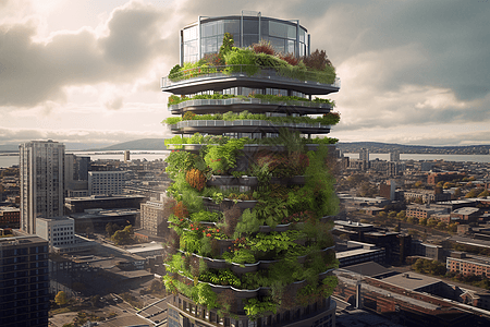 绿植物大楼图片