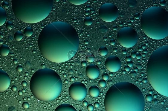 抽象气泡绿色背景图片