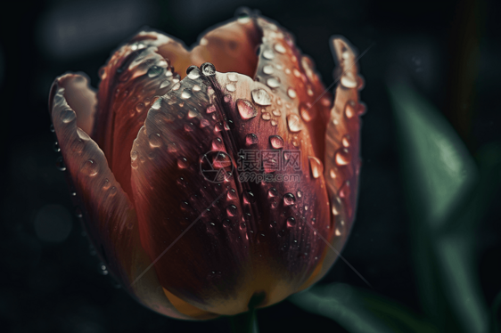 雨后的郁金香图片