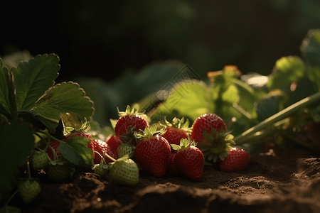 农场新鲜草莓图片