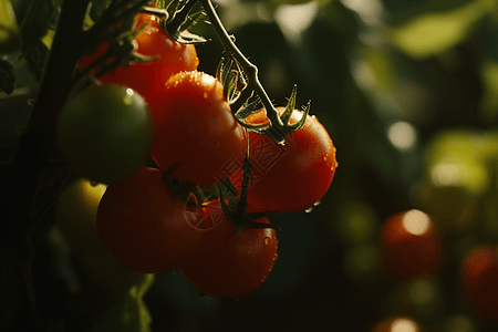 番茄农场特写图片